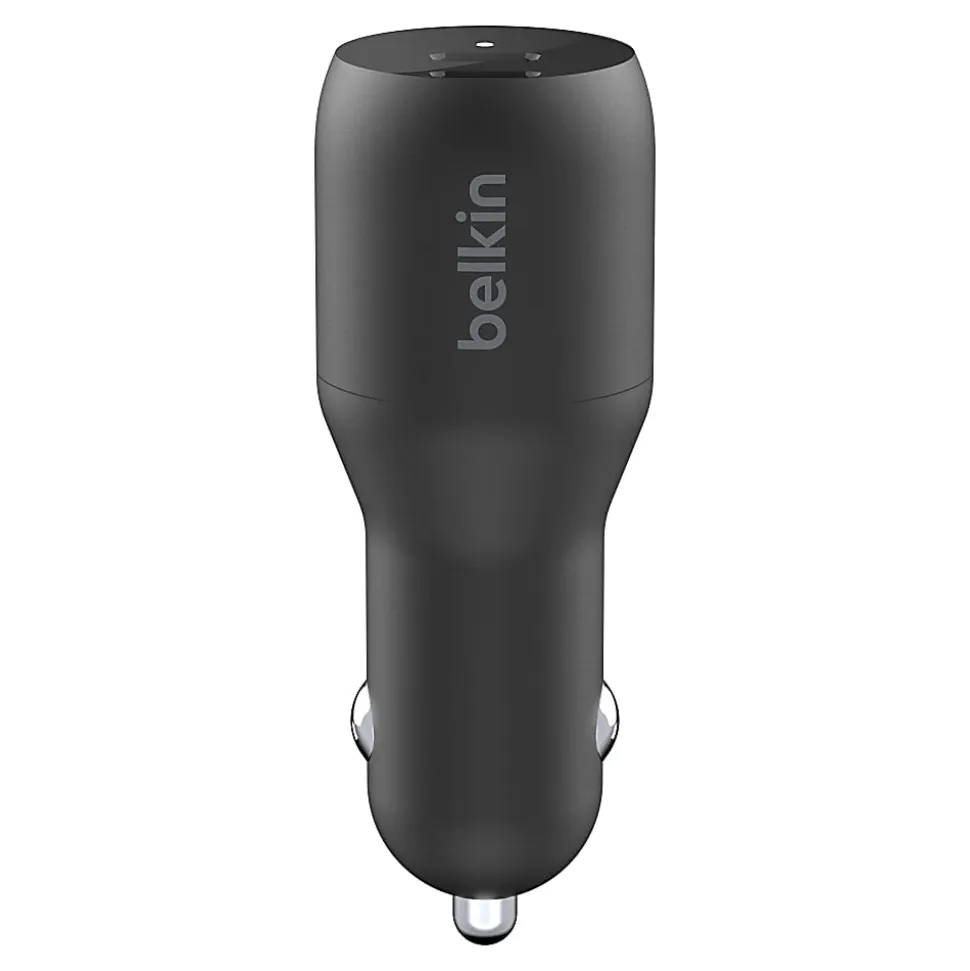 Belkin 36-Watt Dual-USB Car Charger, Black