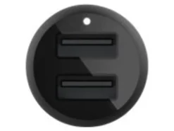 Belkin 24-Watt, Dual USB Car Charger, USB-A, Black