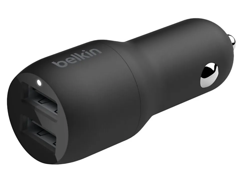 Belkin 42-Watt Dual USB Car Charger With USB-A To Lightning Cable,1M/ 3.3 Ft, Black