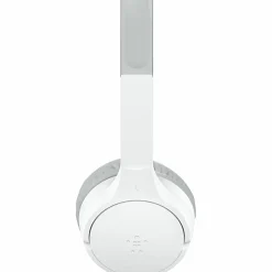 Belkin Wireless Bluetooth On-Ear Headphones for Kids w/ Mic, 85dB Limit, w/ USB-C Cable, Headset, White