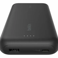 Belkin 30W 2-port Power Bank w/ Integrated USB-C Cable, 20K mAh, 1xUSB-A, 1xUSB-C, Portable Charger, Black, BPB024FQBK