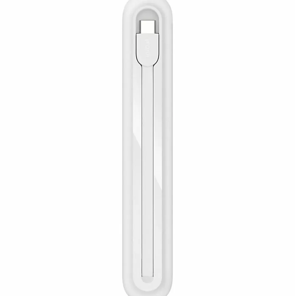 Belkin 30W 2-port Power Bank w/ Integrated USB-C Cable, 20K mAh, 1xUSB-A, 1xUSB-C, Portable Charger, White, BPB024FQWH