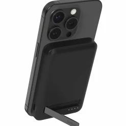 Belkin 15W Wireless Magnetic Power Bank w/ Stand, Qi2 - 5K mAh - 1xUSB-C - Portable Charger - w/ USB-C to USB-C Cable - Black - 5000 mAh - Black