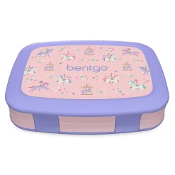 Bentgo Kids Lunch Box, 2"H x 6-1/2"W x 8-1/2"D, Carousel Unicorns