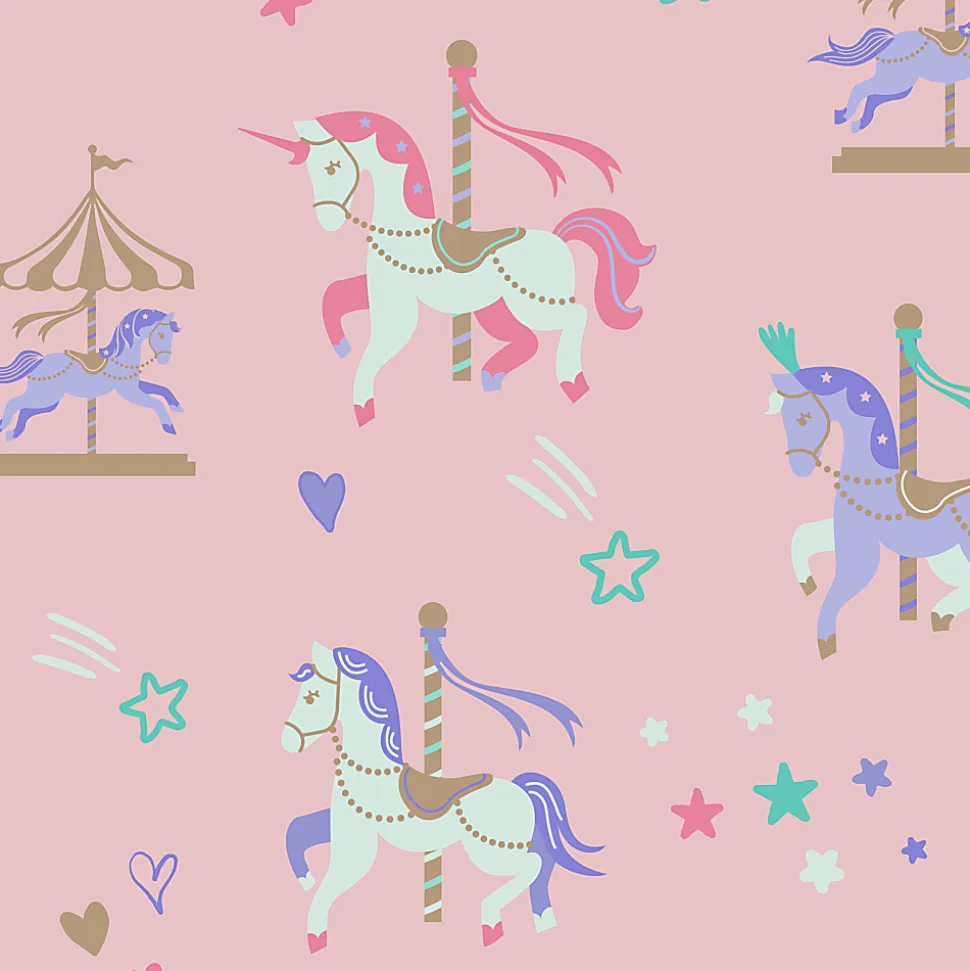 Bentgo Kids Lunch Box, 2"H x 6-1/2"W x 8-1/2"D, Carousel Unicorns
