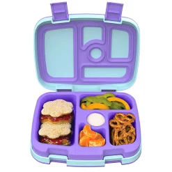Bentgo Kids Prints 5-Compartment Lunch Box, 2"H x 6-1/2"W x 8-1/2"D, Mermaids In The Sea