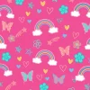 Bentgo Kids Prints Tritan Water Bottle, Rainbows/Butterflies