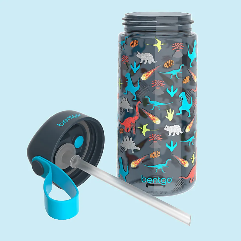 Bentgo Kids Prints Tritan Water Bottle, Dinosaur