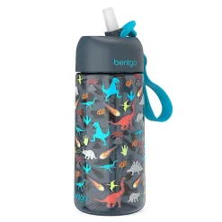 Bentgo Kids Prints Tritan Water Bottle, Dinosaur
