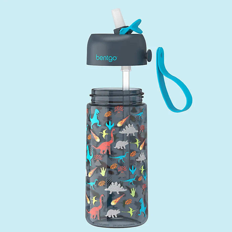 Bentgo Kids Prints Tritan Water Bottle, Dinosaur
