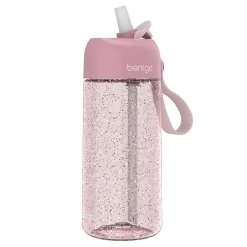 Bentgo Kids Water Bottle, 15 Oz, Petal Pink Glitter