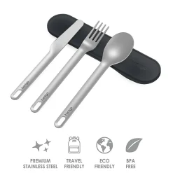 Bentgo Stainless Steel Utensil Set, Carbon