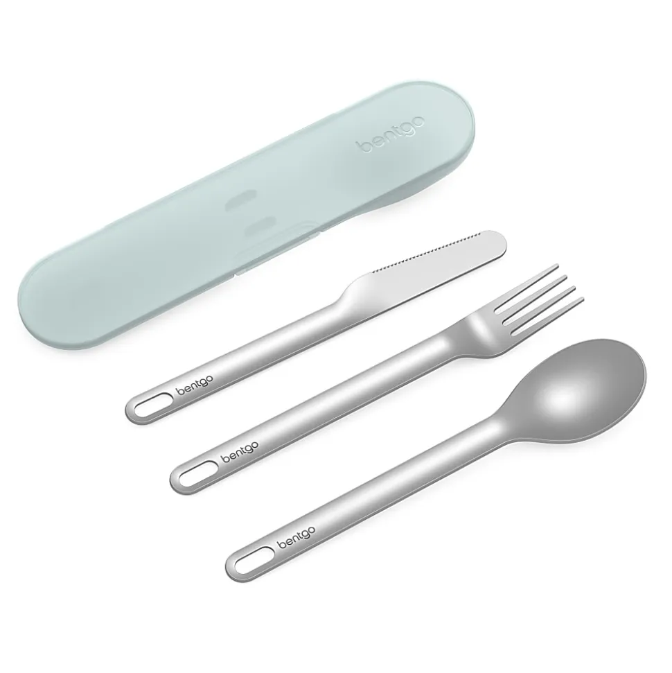 Bentgo Stainless Steel Utensil Set, Aqua