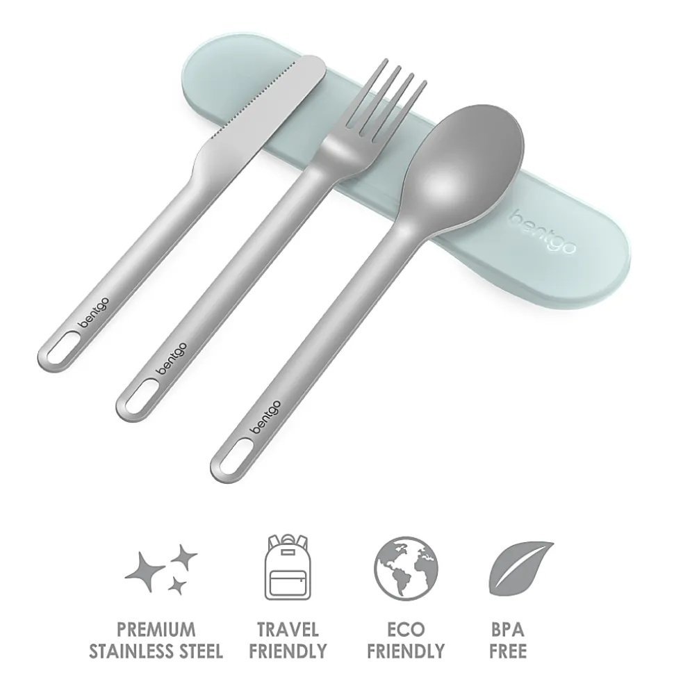 Bentgo Stainless Steel Utensil Set, Aqua
