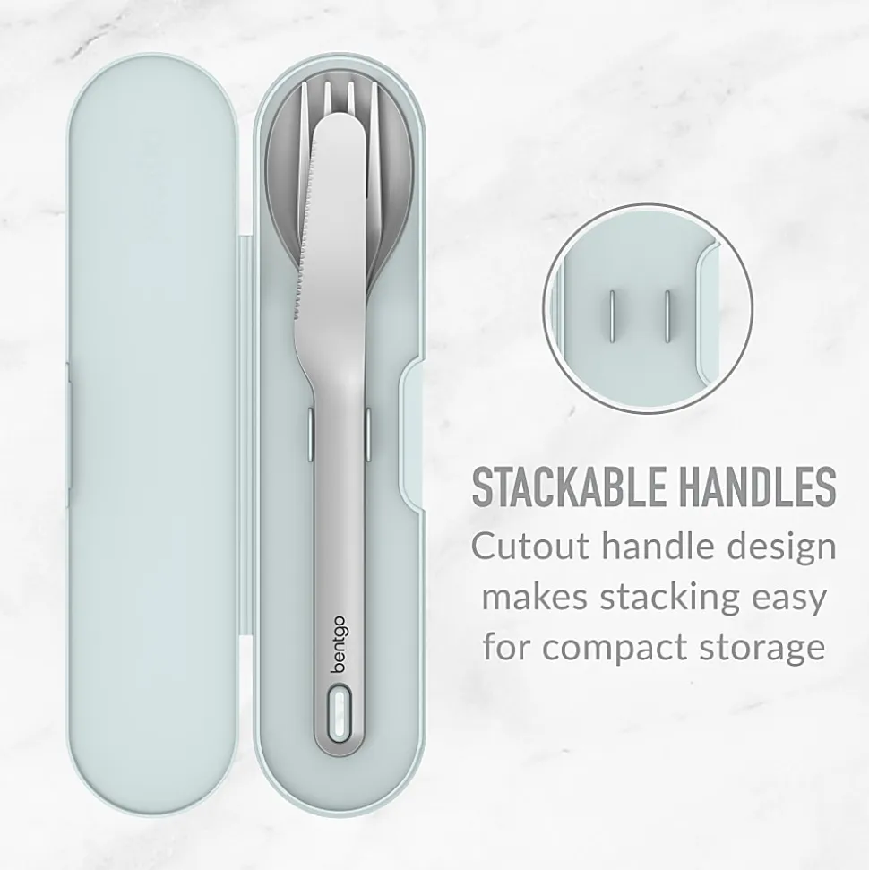 Bentgo Stainless Steel Utensil Set, Aqua