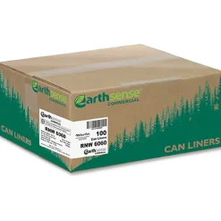 Berry Reclaim Heavy-Duty Recycled Can Liners - Extra Large Size - 60 gal Capacity - 38"x 58"x1.65 mil (42 Micron) Thickness - RNW6060, 100-Pack