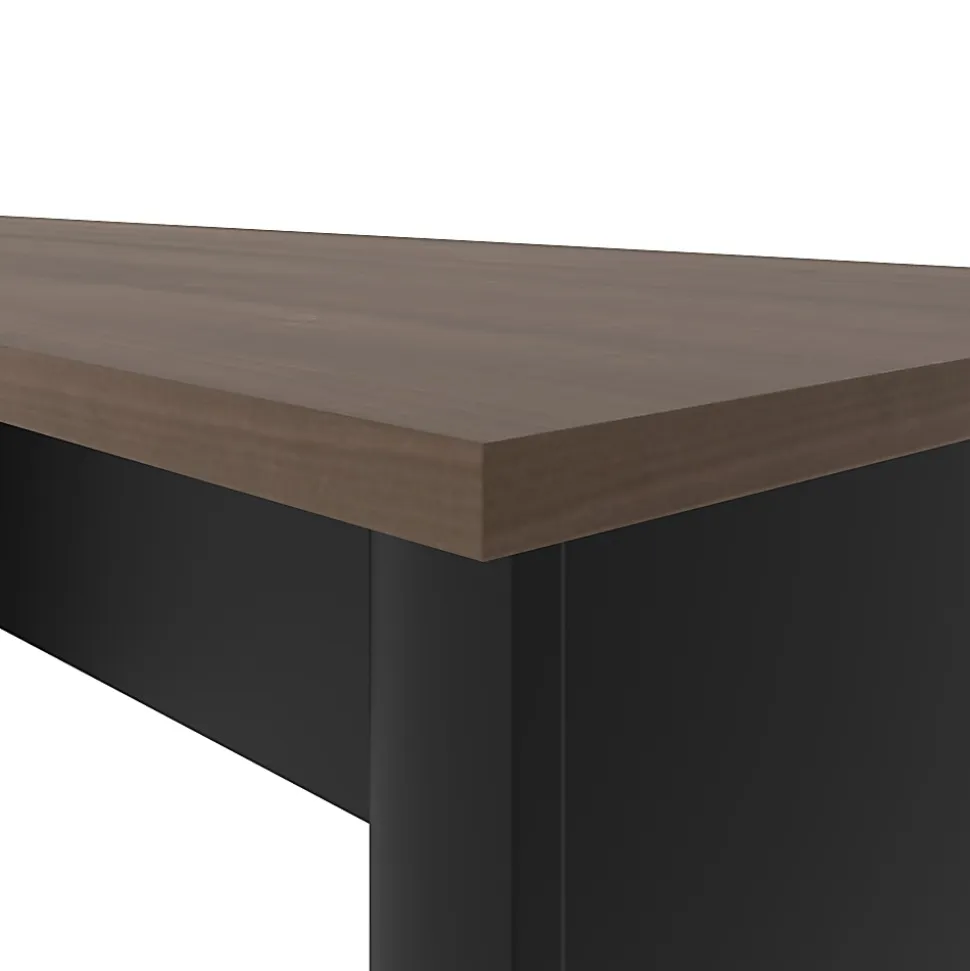 Bestar Connexion 72"W Narrow Computer Desk Shell, Antigua/Black
