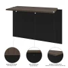 Bestar Connexion 72"W U-Shaped Executive Computer Desk With Lateral File Cabinet, Antigua/Black