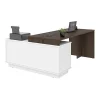 Bestar Equinox 72"W L-Shaped Corner Desk, Antigua/White