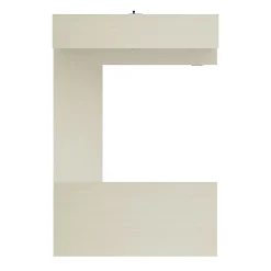 Bestar Logan 66”W U- Or L-Shaped Executive Corner Desk With Pedestal And Hutch, White Chocolate