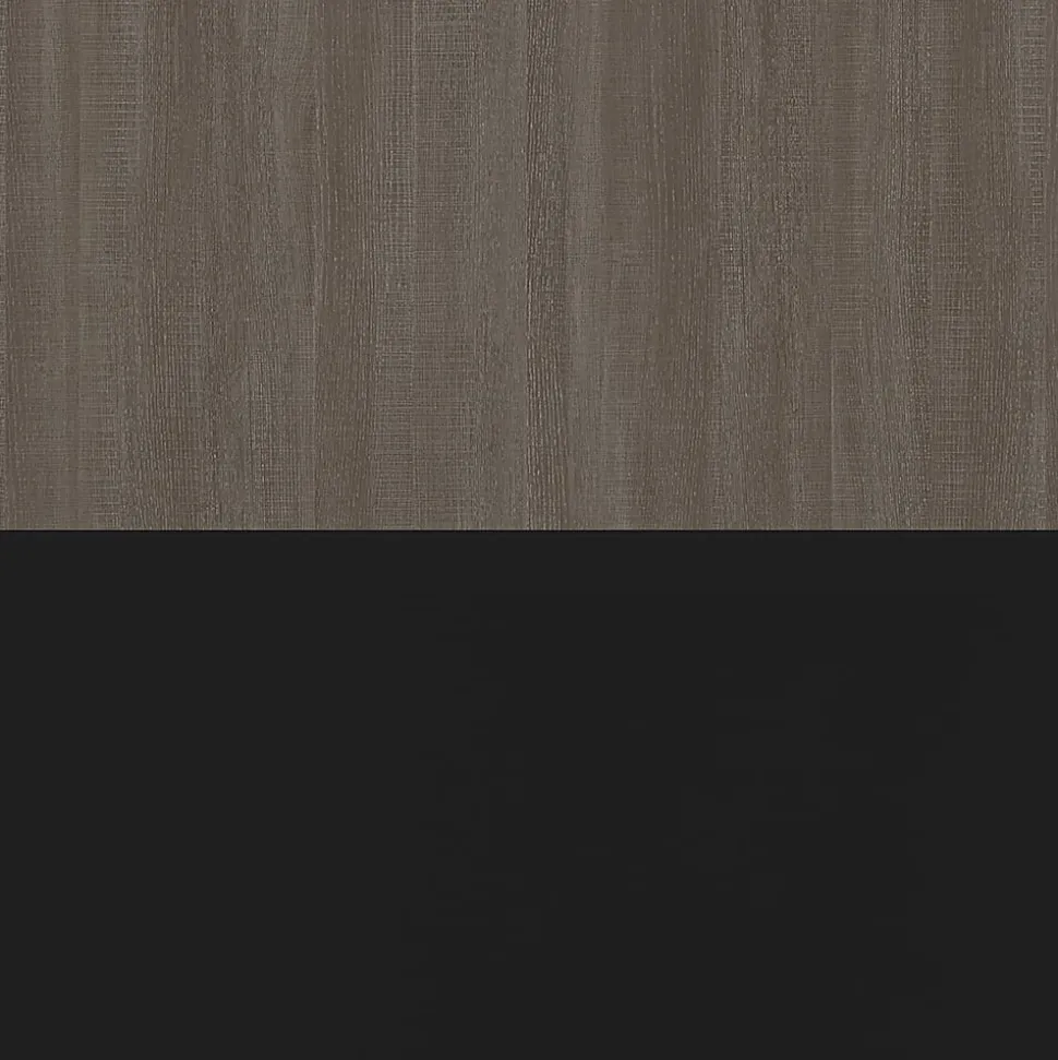 Bestar Norma 71"W L-Shaped Corner Desk, Black/ Bark Gray
