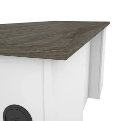 Bestar Norma 71"W U- Or L-Shaped Corner Desk, Walnut Gray/White