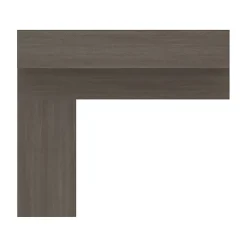 Bestar Prestige + 72”W L-Shaped Corner Desk With Pedestal And Hutch, Bark Gray/Slate