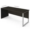 Bestar Pro-Concept Plus 72"W Table Computer Desk With Metal Legs, Deep Gray/Black