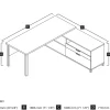 Bestar Pro-Linea 72"W L-Shaped Corner Desk With Metal Legs, Bark Gray