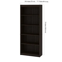Bestar Ridgeley U-Shaped Desk With Hutch, Lateral File Cabinet And Bookcase, White Chocolate