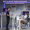 Bestier 63" Electric Adjustable-Height L-Shaped Standing Desk, White