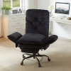 Bestier Ergonomic PU Leather High-Back Cross-Legged Executive Office Chair, Black