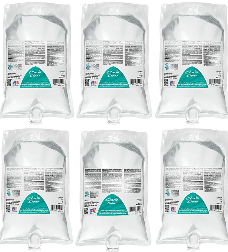 Betco® Clario® Clear Foaming Skin Cleanser, 1,000 mL, Case Of 6