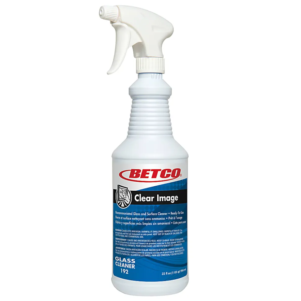 Betco® Clear Image RTU Glass Cleaner, 32 Oz Bottle, Case Of 12