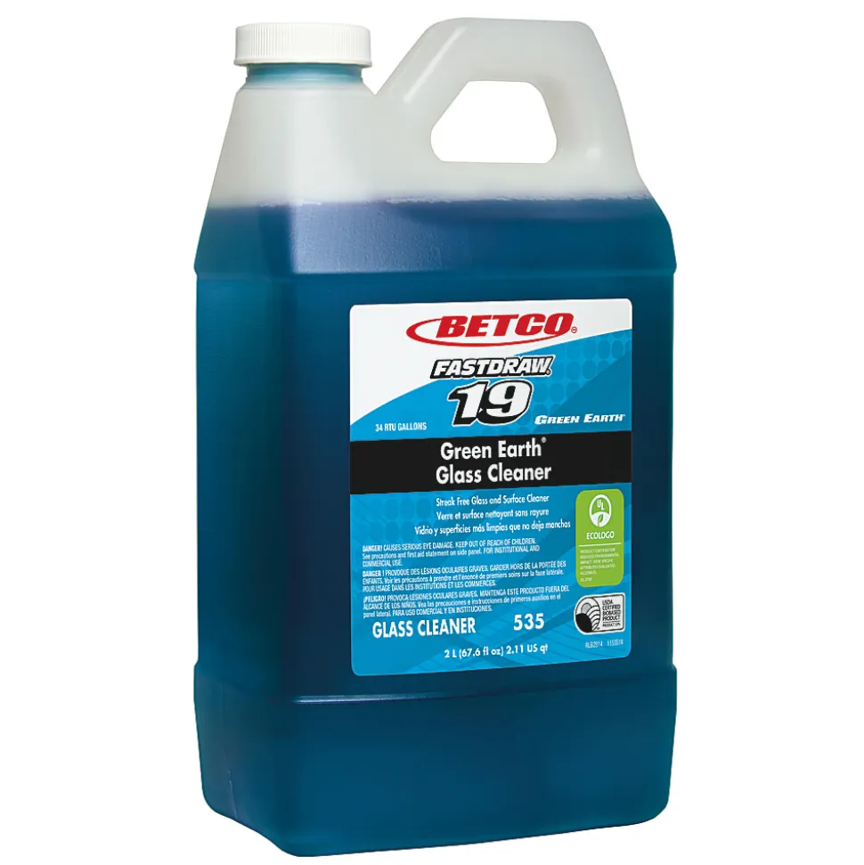 Betco® Green Earth® Glass Cleaner, 67.6 Oz Bottle, Case Of 4