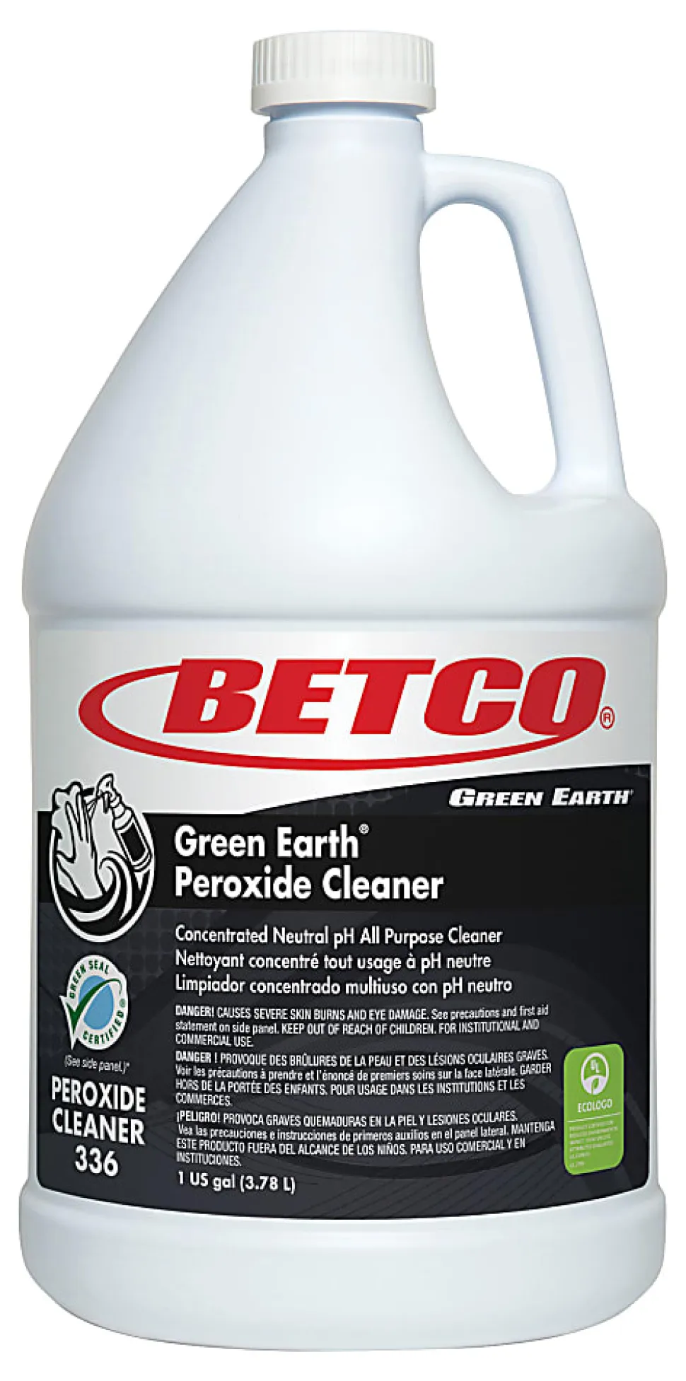 Betco Green Earth Peroxide Cleaner, 128 Oz, Fresh Mint Scent, Total Qty 1