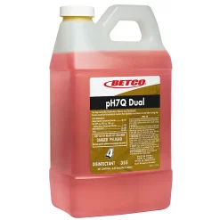 Betco® pH7Q Fastdraw Dual Neutral Disinfectant Cleaner, Pleasant Lemon Scent, 67.6 Oz Bottle, Case Of 4