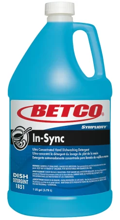 Betco® Symplicity™ In-Sync Dishwashing Detergent, 128 Oz Bottle, Case Of 4