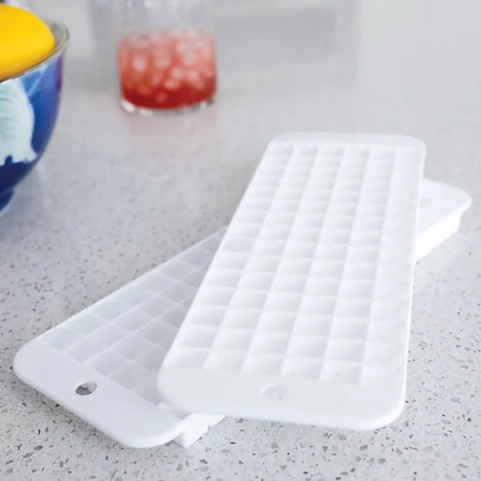 Better Houseware Cubette Ice Cube Trays, 10-1/2” x 3-5/8” x 5/8”, White, Set Of 2 Trays