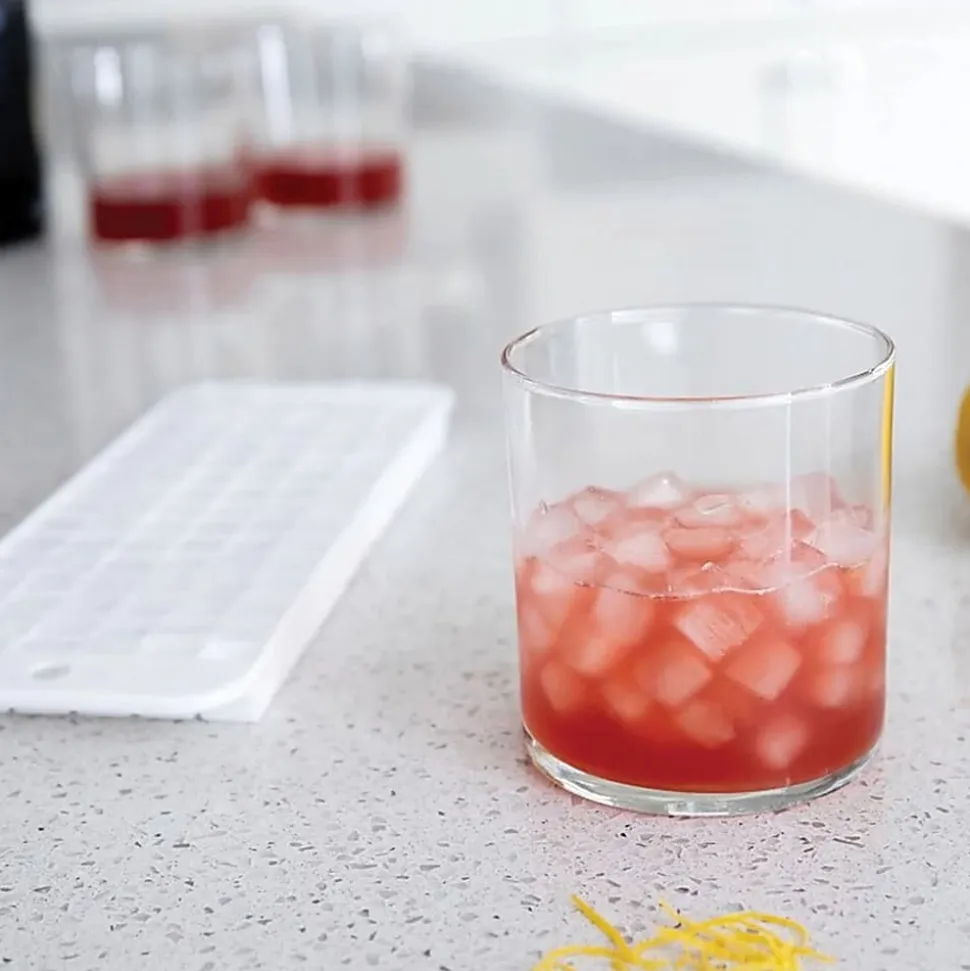 Better Houseware Cubette Ice Cube Trays, 10-1/2” x 3-5/8” x 5/8”, White, Set Of 2 Trays