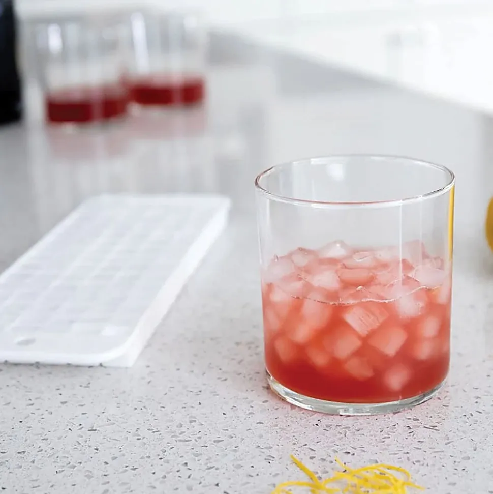 Better Houseware Cubette Ice Cube Trays, 10-1/2” x 3-5/8” x 5/8”, White, Set Of 2 Trays