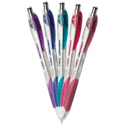 BIC® Automatic Mechanical Pencils, 0.5 mm #2 Lead, Clear, Pack Of 2