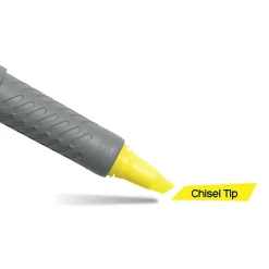 BIC Brite Liner Grip Highlighters, Pocket Style, Chisel Tip, Assorted Colors, Pack Of 5