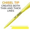 BIC Brite Liner Highlighters Pocket Style, Chisel Tip, Assorted, Box Of 24