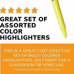 BIC Brite Liner Highlighters Pocket Style, Chisel Tip, Assorted, Box Of 24