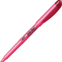 BIC® Brite Liner® Highlighters, Chisel Tip, Pink Box Of 12