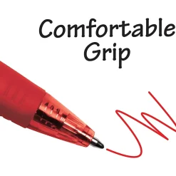 BIC BU3 Grip Retractable Ball Pens, Medium Point, 1.0 mm, Clear Barrel, Assorted Ink Colors, Pack Of 18 Pens