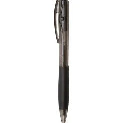 BIC BU3 Grip Retractable Ball Pens, Medium Point, 1.0 mm, Clear Barrel, Assorted Ink Colors, Pack Of 18 Pens