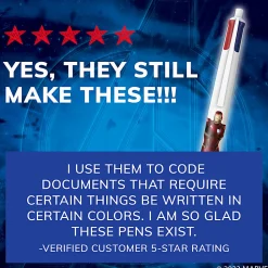 BIC 4-Color Marvel's Avengers Retractable Ballpoint Pens, Captain America And Iron Man Edition, Medium Point, 1.0 mm, White Barrel - MMXRABP2-AST