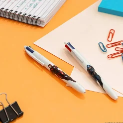 BIC 4-Color Marvel's Avengers Retractable Ballpoint Pens, Captain America And Iron Man Edition, Medium Point, 1.0 mm, White Barrel - MMXRABP2-AST